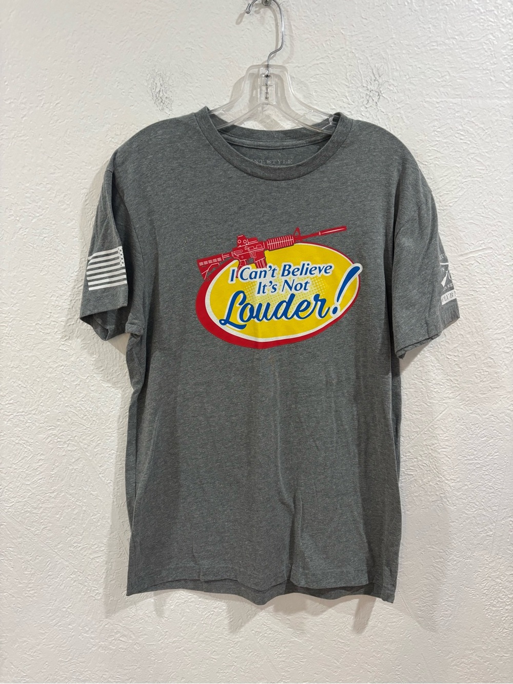 Men’s Grunt Style Patriotic “I Can’t Believe It’s Not Louder” T-shirt